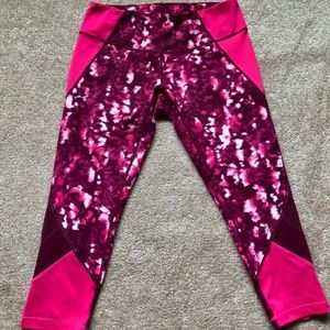 Pink Crop Yoga Leggings from Zella